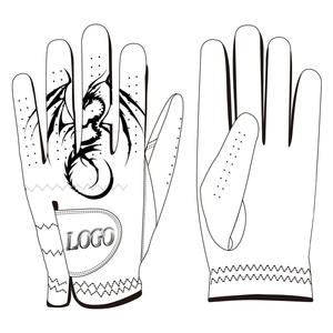 Gant de golf en tissu extensible de nouveau style avec logo personnalisé imprimé poignées antidérapantes et respirantes pour hommes - Product Image 3