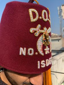 Fez SHRINER marron avec broderie à la main TEMPLE NAM - HSE - Product Image 5