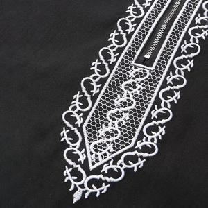 Của nam giới cộng với kích thước juba saudi hồi giáo ăn mặc phong cách độc đáo màu đen juba thobe cho bé trai dành cho người lớn kích thước mới thiết kế độc đáo - Product Image 2