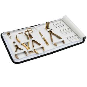 Hair Extension Pliers Set with Flat Bead Crimp Tool <b>Tape</b> Pressing Plier Bead Opening and Closing Tools and Sectioning Clips - Product Image 1