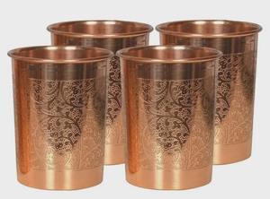 Ayurvedic copper tumbler Copper water for health Drinking water copper <b>glass</b> Ayurvedic copper <b>glass</b> <b>set</b> Health copper water - Product Image 2