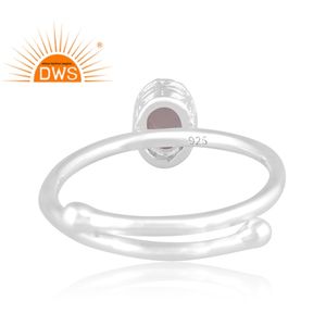 Meilleures ventes Bague empilable en argent sterling fin avec pierre de lune grise naturelle Fabricant de bijoux personnalisés - Product Image 4