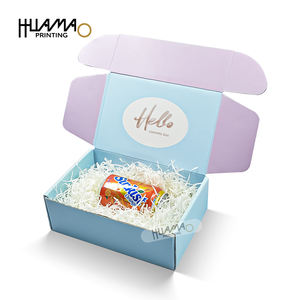 กล่องกระดาษลูกฟูกสีและโลโก้ตามสั่ง Huamao กล่องไปรษณีย์แบบพับได้ OEM คุณภาพสูงสำหรับบรรจุภัณฑ์ขนมและเครื่องดื่ม - Product Image 5