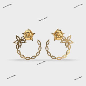 Boucles d'oreilles élégantes en diamant moissanite glacé VVS avec un design rond en finition argent pour femmes - Product Image 3
