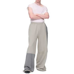 Pantalones Deportivos de Alta Calidad para Hombre, Cintura Elástica, Bloques de Color, Corte Holgado, Pierna Ancha, Largos hasta el Suelo, Personalizables con Paneles - Product Image 6