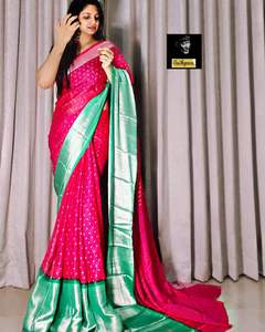 ผ้าแจ็คการ์ด pallu ที่สวยงามใช้งานได้ทั่ว Saree - Product Image 5