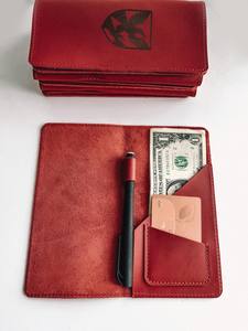 Gran oferta, carpeta de facturas de restaurante con logotipo personalizado para presentador de cheques de invitados de cuero hecho a mano, titular de facturas barato al por mayor - Product Image 5