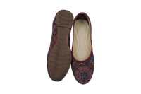 Chaussures en coton confortables de la meilleure qualité, talon plat avec semelle en caoutchouc, dernière conception pour mariage, Inde, Pakistan, Punjabi