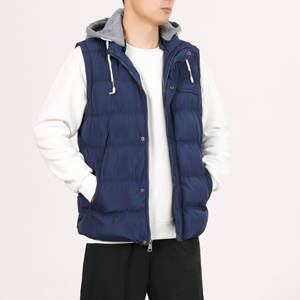 Chaleco acolchado de invierno para hombre, chaqueta sin mangas con capucha acolchada y desmontable, para clima frío - Product Image 3