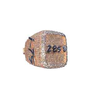 Anillo de moissanita de Hip Hop de 7,00 quilates, anillo de Diseño de Moda de diamante de corte redondo, compromiso de salida de hielo para hombres, Plata de Ley 925 - Product Image 1