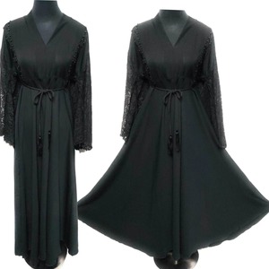 Robe Abaya Dubaï sur mesure, style parapluie, longueur MAXI, vêtements islamiques turcs, femmes musulmanes, respirant, léger, polyester - Product Image 4