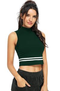Indian Boutique's Latest Exclusive Green Knitted <b>Top</b> for <b>Women</b> Comfortable Strachable Party Wear Casual and Exported to India - Product Image 3