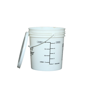 Cubo de plástico de grado alimenticio, tapa de bloqueo de aire de tornillo y mango de acero, <span class=keywords><strong>25</strong></span> <span class=keywords><strong>litros</strong></span>, 6,5 galones - Product Image 2