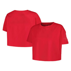 Top corto ajustado de secado rápido para mujer, Manga corta ajustada, cómodo algodón, mezcla de nailon y licra, diseño de verano transpirable - Product Image 1