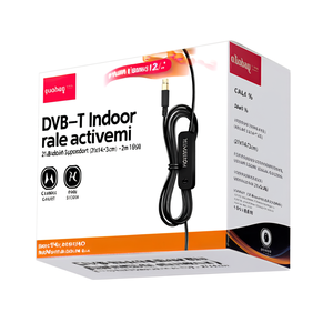 Antenne intérieure DVB-T avec gain de 21 dB, prise en charge de la radio FM, 21x14x3 cm, câble de 2 m - Product Image 3