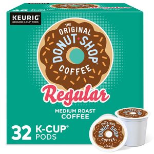 Cápsulas de Café Originales de Donut Shop Regular, Cápsulas Individuales para Keurig K-Cup, Tueste Medio, Paquete de 32 - Product Image 1