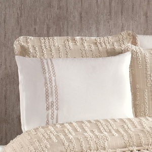 Juego de 7 Piezas Guzide Efsa Cappuccino, Juego de Pijamas Personalizado Clásico de Lujo para el Hogar, 100% Chenilla Orgánica Tejida a Rayas, Lavable - Product Image 2