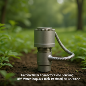 Conector de manguera para jardín con cierre de agua de 3/4 pulgadas (19 mm) para GARDENA - Product Image 3