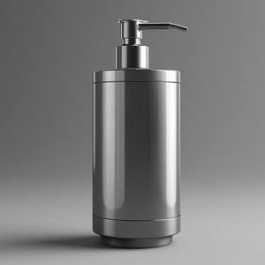 Distributeur de savon de comptoir de luxe en acier inoxydable et marbre, design moderne, fabrication haut de gamme, fonctionnement fluide, esthétique raffinée - Product Image 1