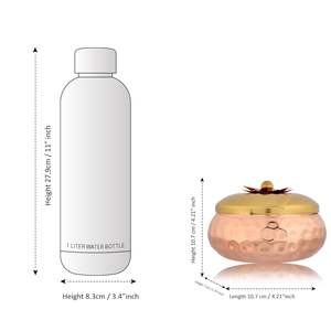 Elegante tarro de metal hecho a mano de primera calidad con tapa, perfecto para el almacenamiento de alimentos en cocinas y para la exportación a granel - Product Image 5