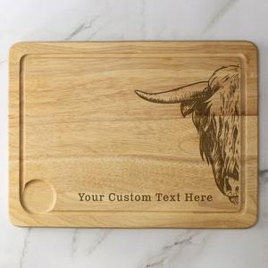 Planche à découper en bois d'acacia design, durable, artisanale, design moderne et luxueux, écologique pour les légumes et les fruits - Product Image 4