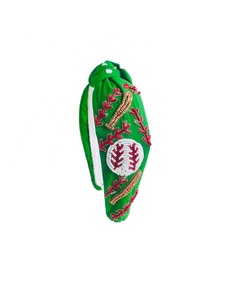 Diademas infantiles de estilo béisbol para el día del juego, diademas con cuentas de semillas con diseño de bola, diseños de equipo, diademas para niños - Product Image 3