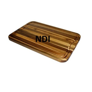 ถาดไม้เสิร์ฟอาหารพร้อมเสิร์ฟอาหารเช้าถาดโลหะวอลนัทสำหรับตกแต่ง - Product Image 4