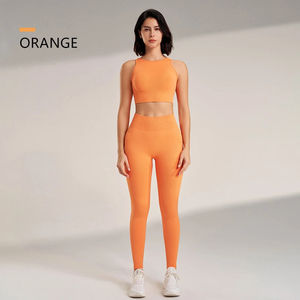 OEM Ensemble de yoga deux pièces de haute qualité pour femmes avec logo personnalisé Équipement de fitness respirant à motif imprimé de grande taille Offre Spéciale - Product Image 5