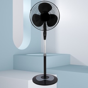 พัดลมตั้ง16นิ้วพัดลมหมุนแบบ3สปีด | มอเตอร์ทองแดง100% 18มม. ทนทานสายใบมีด PP | ใช้ในบ้านสำนักงานและเชิงพาณิชย์ - Product Image 2