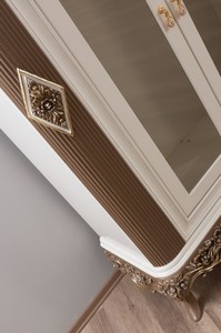 Camlica ตู้โชว์ไม้มะฮอกกานีแกะสลักด้วยมือหรูหราเฟอร์นิเจอร์ห้องนั่งเล่นไม้เนื้อแข็งสำหรับใช้ในบ้าน - Product Image 2