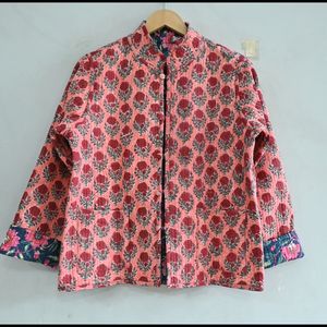 Chaqueta de estilo bohemio hippie, chaqueta acolchada para mujer, chaqueta Kantha con estampado de bloques, abrigo de invierno, Chaqueta de algodón hecha a mano, regalo para ella - Product Image 3