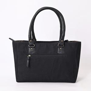 Sac fourre-tout zippé en cuir de vachette véritable pour femme, style western, sac de week-end à motif diamant - Product Image 3