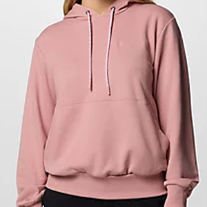 Sweat à capuche OEM personnalisé 100 % coton French Terry respirant et écologique pour femme, avec doublure, style décontracté, logo brut sur le devant, idéal pour l'hiver - Product Image 1