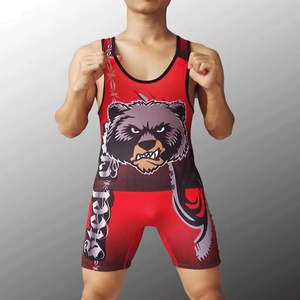 Collants de lutte pour hommes personnalisés de haute qualité costume Sublimation Arts martiaux porter des maillots équipement de lutte Premium - Product Image 2