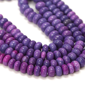 Hermosas cuentas de ópalo púrpura Sangaria, forma redonda lisa, 15 pulgadas, 7-9 mm, cuentas de ópalo púrpura liso, cuentas de ópalo de calidad AAA - Product Image 4
