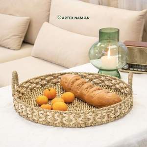 Bandeja decorativa hecha a mano de algas marinas estilo natural para comedor y sala de estar - Product Image 6