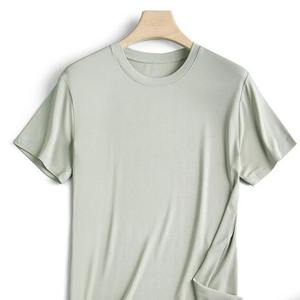 Camiseta de Verano de Algodón con Cuello en V para Hombre, Manga Corta, Color Sólido, Cómoda, Camiseta Interior Masculina, Blanca, Negra, Formal, Tejida, Transpirable - Product Image 4