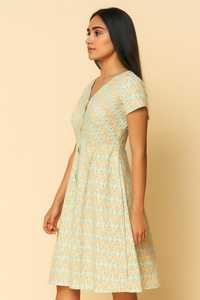 VESTIDO CASUAL DE ALGODÓN CORTO TIPO A PARA MUJER - Product Image 2