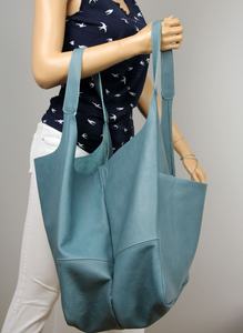 ALW-Sacs à main Hobo en cuir véritable pour femmes, sacs à main à poignée souple de taille moyenne avec style tendance - Product Image 2