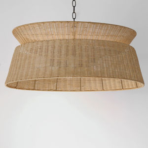Lampada da soffitto appesa fatta a mano in <span class=keywords><strong>Rattan</strong></span> bronzo scuro decorazione per la casa lampada a sospensione per comodino soggiorno ristorante - Product Image 2