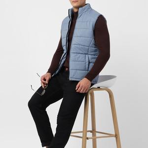 Haute qualité personnalisé hommes gilet bouffant hiver chaud solide sans manches vêtements d'extérieur décontractés grande taille toile respirant lavé Technique - Product Image 5