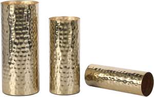 Vase élégant en métal martelé plaqué or fait main Décoration intérieure de luxe avec surface polie à la main pour un cadre élégant - Product Image 6