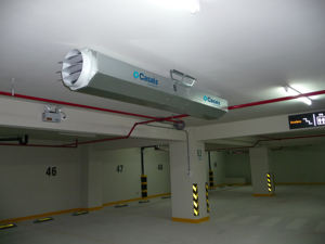 Ventilador de chorro axial reversible 400C grados/2h certificado para extracción de humo en aparcamiento subterráneo JF 400 T2 RE F400 - Product Image 2