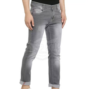 Los pantalones vaqueros informales de calidad superior para hombre más vendidos, estilo recto ligero con logotipo de cintura artesanal de alta calidad, a la venta - Product Image 5