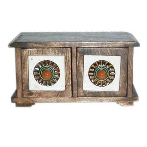 High Quality Handmade Wood Craft Treasure Chest Jewelry Box Home Decorative Top Product for Rings <b>Earrings</b> Unique Design 2025 - Product Image 5