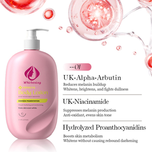 Loción Corporal Blanqueadora Orgánica Personalizada de Marca Privada OEM ODM, Crema Hidratante de Leche Blanqueadora para Mujer - Product Image 2