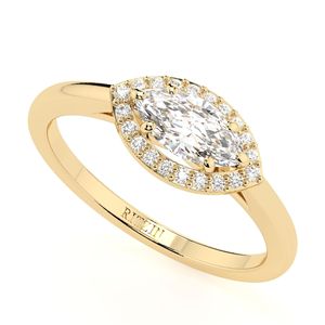 1.50 CT Marquise cut Diamond Halo Bague de fiançailles pour femme - Product Image 1