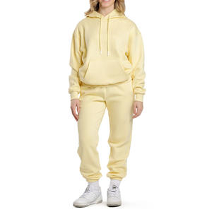 Chándales de mujer con logotipos personalizados Conjunto de dos piezas Entrenamiento Fitness Gym Jogger 100% Chándales de algodón para mujer - Product Image 1