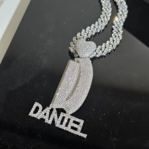 Mejor Oferta, Collar con Colgante de Nombre con Diamantes de Moissanita VVS, Chapado en Oro, Plata 925, Estilo Hip Hop para Hombre a Bajo Precio - Product Image 4