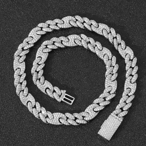 Elegante Collar de Cadena Cubana con Diamantes Moissanite Brillantes, Collar Iced Out para un Estilo de Vida Urbano y un Atractivo de Moda - Product Image 5